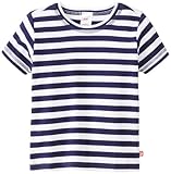 Zutano Little Boys' Primary Stripe Short Sleeve Tshirt, Navy/White, 2T