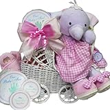 Babies Firsts GIRL Baby Carriage Gift Basket - PINK