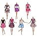Buytra 7-Pack Barbie Doll Clothes Handmade Wedding Dress Party Gown Clothes Outfits for Girl's Birthday Gift