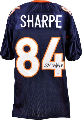 Shannon Sharpe Autographed Jersey | Details: Denver Broncos, Blue, Custom