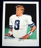 Troy Aikman Autographed Limited Edition 16 x 20 Lithograph by James Fiorentino (Unframed)