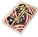 Esscoe 6pk 80mm Shatterproof Stars & Stripes Christmas Ball Ornaments/Decorations (Stars & Stripes)