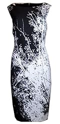 Two-Toned Sheath Polyester/Spandex/Scuba/Knit Sleeveless Bateau Neck  Dress