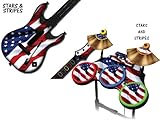 Protective skins for Guitar Hero 4 "World Tour" Guitar and Drum Set - fits Xbox 360, PS3, PS2 - STAR