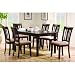 Kitchen & Housewares : 7pc Contemporary Cappuccino Finish Wood Dining Table & Chair Set