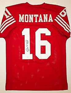 Joe Montana Signed Jersey - Red - JSA Certified - Autographed NFL Jerseys
