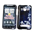 HTC EVO 4G (Sprint) Snap-on Protector Hard Cover "Midnight Flowers" Design