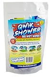 Qwik Shower Disposable Big Wet Wipes (12 Pack)