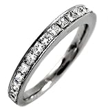 1.0ct Princess Cut Diamond Wedding Band Ring 18k White Gold