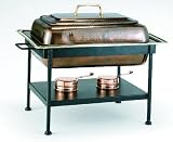 Old Dutch 21x16x19 Rect Antique Copper Chafing Dish, 8 Qt
