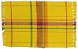 Durable Hand Woven 100% Cotton Colorful Yellow and Green Plaid Placemat 12x18 Inches Set / 6