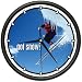 SNOW SKIING ~Wall Clock~ snow skier skis boots gloves