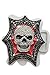 TFJ Men Belt Buckle Gothic Fashion Silver Metal Large Heavy Skeleton Skull Explosion
