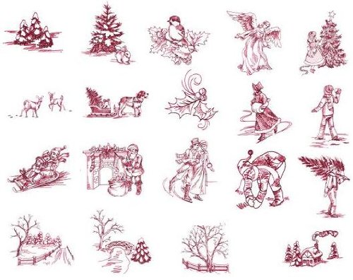 Brother Embroidery Machine Memory CHRISTMAS TOILE