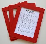 Kids Art Frames - Classic Frames - Red Lightweight Plastic Frames - Standard Size