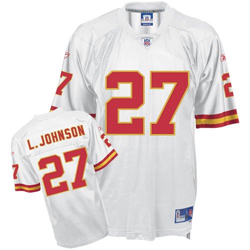 Reebok Kansas City Chiefs Larry Johnson Premier White Jersey Medium