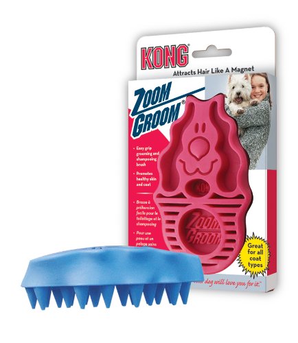 KONG ZoomGroom, Dog Grooming Toy, Boysenberry