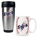 Los Angeles Dodgers Stainless Steel Travel Tumbler & Gameball Ceramic Mug Set - Primary Logo MLB Baseball