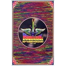 Rock and Roll 50th Anniversary ~ Classic Poster Print ~ Includes All the Great Bands and Song Titles From the 60's, 70's, 80's 90's and Today ~ Approx 24 X 36 Inches