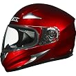 AFX Solid Adult FX-90 Street Bike Racing Motorcycle Helmet w/ Free B&F Heart Sticker Bundle - Wine Red
