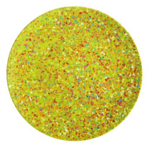 Zak Designs Confetti Melamine Dinner Plates, 11-Inch, Kiwi, Set of 6