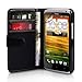 Yousave Accessories HTC One X Case Black PU Leather Wallet Cover With Screen Protector
