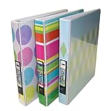Wilson Jones Preppy Collection 1 Inch 3-Ring Binder, Assorted Colors (W68555)