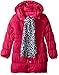 Pink Platinum Girls' Long Puffer Jacket With Accessory