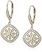Amazon Essentials Sterling Silver Plated Lever-Back Cubic-Zirconia Dangle Earrings, (previously Amazon Collection)