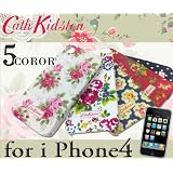 【即納】【CathKidston】キャスキッドソンｉＰｈｏｎｅケース※iPhone4専用【ブランド/iphone カバー/iphone4 ケース/iphone4/アイフォン4/シリコンケース/iphone4専用ケース/セール/ハードケース/iphoneカバー/激安/ケース】【並行輸入品】 (2.DotBlack（黒）)