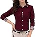 Amoin Women's Floral Print V Neck Cut-out Long Sleeve Shirt