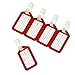 BlueCosto 10x Red Luggage Tags for Suitcases Travel Bag Tag Suitcase Baggage Name Label