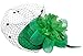 Fascinators Hair Clip Headband Pillbox Hat Bowler Feather Flower Veil Wedding Party Hat, Green, One Size