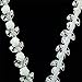 Seasofbeauty Craft Braided Beaded Fake Pearls Rhinestones Lace Ribbon Trim White flower 1 Yard