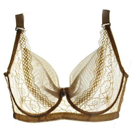 Women Thin Lace Unlined Underwire Cup B C D Push Up Bras