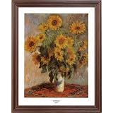 Claude Monet Sunflowers Flower Vase Contemporary Picture Framed Art Print by Art Prints Inc
