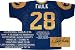 Marshall Faulk Autographed LE34 Embroidered Custom Stat Blue Jersey