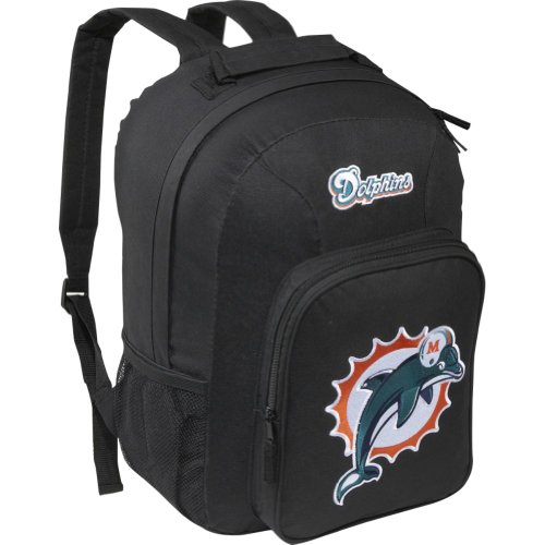 NFL Miami Dolphins Southpaw Backpack (Black, Medium)