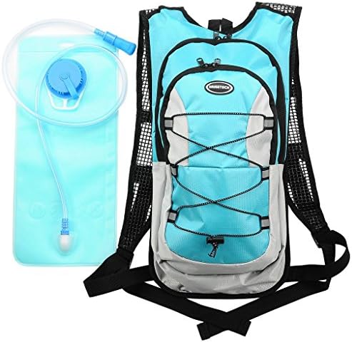 Hydration Pack with 2L Backpack Water Bladder for Hiking Running Biking Color Cyan