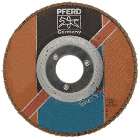 PFERD 62015 POLIFAN PSF 4-1/2" x 7/8", 60 Grit Zirconia Flat Flap Disc