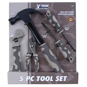 KR Tools 24054 Five-Piece Camouflage Multi Tool Set