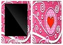 Heart Twirl Design Protective Gel Skin for Amazon Kindle DX