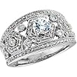 14K White Gold Diamond Engagement Ring Semimount - 0.50 Ct. - CENTER STONE NOT INCLUDED
