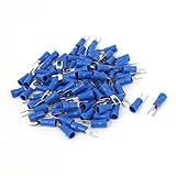 uxcell 絶縁スペードターミナル ターミナル端子　ケーブルコネクタ フォークターミナル　AWG16-14 SV2-3.2 95個入り