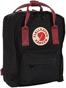 Fjallraven Mini Kanken Backpack Black / Ox Red