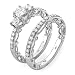 14k White Gold Round Diamond Ladies Bridal Ring Engagement Set (1.65 cttw, G-H Color, SI-I Clarity)
