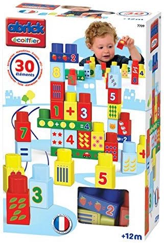 Ecoiffier 7709 - Abrick 30 building blocks with numbers, plastic by Abrick