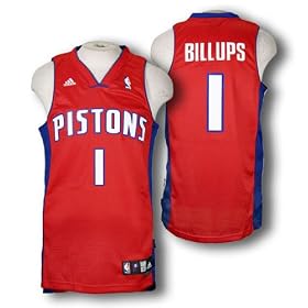 Detroit Pistons Chauncey Billups #1 Sewn NBA Swingman Jersey, Red