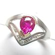 14K White Gold Ruby and Diamond Ring