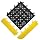Wearwell PVC 542 FIT Functional Interlocking Anti-Fatigue Gritted Tile, Open, for Wet Areas, 12" Width x 12" Length x 5/8" Thickness, Black (Pack of 20)